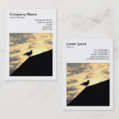 Square Foto (v3) - Hering Gull Sunset Visitenkarte (Vorne/Hinten)