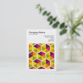 Square Foto (v3) - Hexagon-Muster 01 Visitenkarte (Stehend Vorderseite)