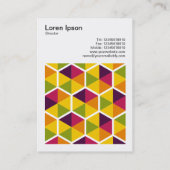 Square Foto (v3) - Hexagon-Muster 01 Visitenkarte (Rückseite)