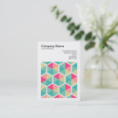 Square Foto (v3) - Hexagon-Muster 02 Visitenkarte (Stehend Vorderseite)