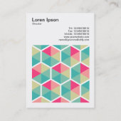 Square Foto (v3) - Hexagon-Muster 02 Visitenkarte (Rückseite)