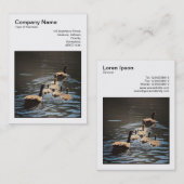 Square Foto (v3) - Kanada Gänse und Goslings Visitenkarte (Vorne/Hinten)