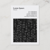 Square Foto (v3) - Kaskadierende Zahlen Visitenkarte (Rückseite)