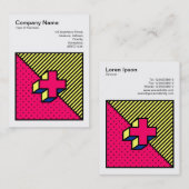 Square Foto (v3) - Neo-Memphis Style Cross Visitenkarte (Vorne/Hinten)