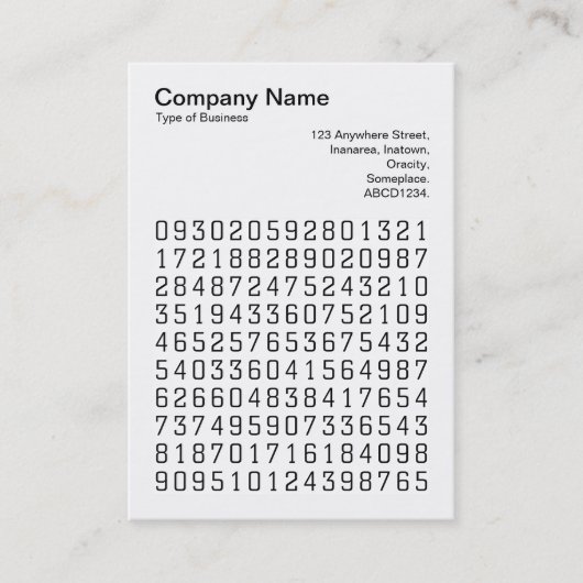 Square Foto (v3) - Random Numbers Visitenkarte (Vorderseite)