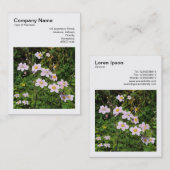 Square Foto (v3) - Rosa Anemonen Visitenkarte (Vorne/Hinten)