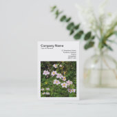 Square Foto (v3) - Rosa Anemonen Visitenkarte (Stehend Vorderseite)