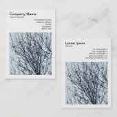 Square Foto (v3) - Starlings in a Tree Visitenkarte (Vorne/Hinten)