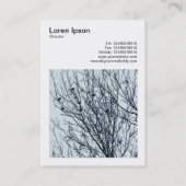 Square Foto (v3) - Starlings in a Tree Visitenkarte (Rückseite)