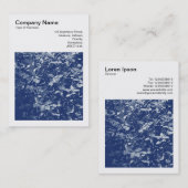 Square Foto (v3) - Sunlit Blätter - Cyanotyp Visitenkarte (Vorne/Hinten)