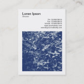 Square Foto (v3) - Sunlit Blätter - Cyanotyp Visitenkarte (Rückseite)