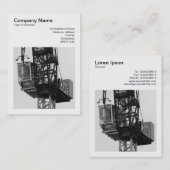 Square Foto (v3) - Tower Crane 02 Visitenkarte (Vorne/Hinten)