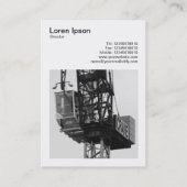 Square Foto (v3) - Tower Crane 02 Visitenkarte (Rückseite)