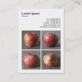 Square Foto (v3) - Vier Äpfel Visitenkarte (Rückseite)