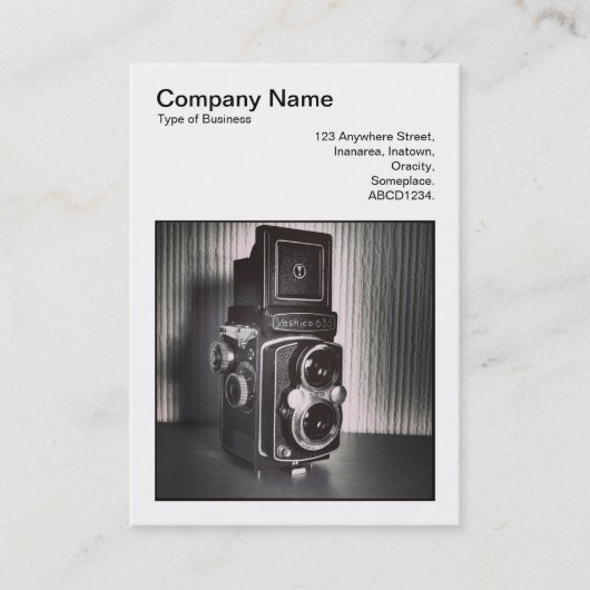 Square Foto (v3) - Vintage TLR-Kamera Visitenkarte (Vorderseite)