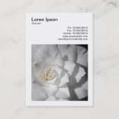Square Foto (v3) - White Camellia Visitenkarte (Rückseite)