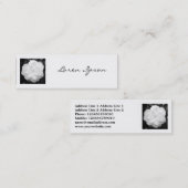 Square Foto - White Camelia Mini Visitenkarte (Vorne/Hinten)