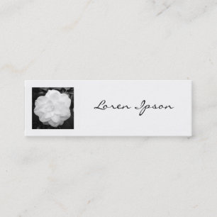 Square Foto - White Camelia Mini Visitenkarte