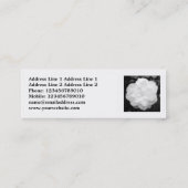 Square Foto - White Camelia Mini Visitenkarte (Rückseite)