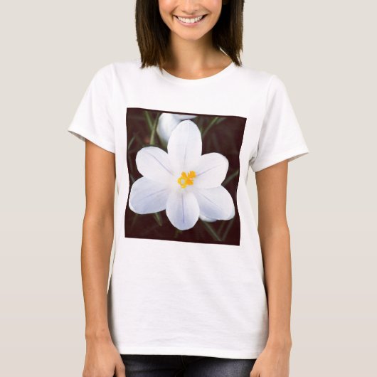 Square Foto - White Crocus T-Shirt (Vorderseite)