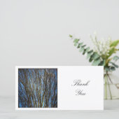Square Foto - Zweige Dankeskarte (Stehend Vorderseite)