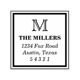 Square Frame Address-Briefmarke Permastempel