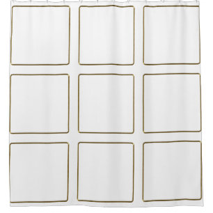 Square Frame Gold + Ihre Ideen Duschvorhang