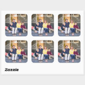 Square Frohe Weihnachts-Foto Stickers (Blatt)