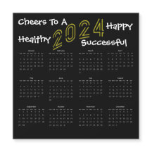 Square Fun 2024 Family Business Calendar Geschenk