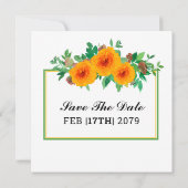 Square Gatefold Wedding Einladungs-Kartendesign Einladung (Rückseite)