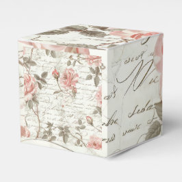 Square Geschenkboxen - Rosa Roses Design Geschenkschachtel