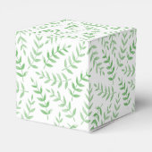Square gift box - Leaves - green Geschenkschachtel (Rückseite)