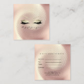 Square Gift Certificate Small Glitzer Lash Makeup Rabattkarte (Vorne/Hinten)