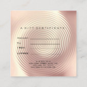 Square Gift Certificate Small Glitzer Lash Makeup Rabattkarte (Rückseite)