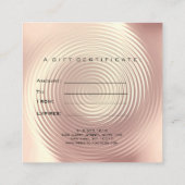 Square Gift Certificate Small Glitzer Lash Makeup Rabattkarte (Rückseite)