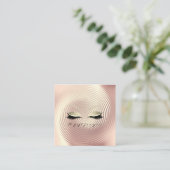 Square Gift Certificate Small Glitzer Lash Makeup Rabattkarte (Stehend Vorderseite)