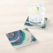 Square Glass Untersetzer (Schrägansicht)