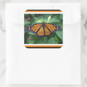 Square Glossy Stickers, Monarch Style #3b Quadratischer Aufkleber (Tasche)