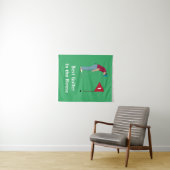 Square Golfer Putting Wandteppich (Beispiel (Horizontal))