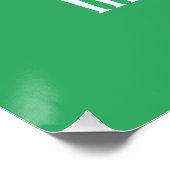 Square Green Golfer Putting Poster (Ecke)