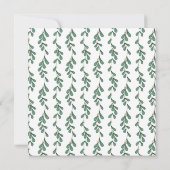 Square Green Mistletoe Frohe Verheiratete Weihnach Dankeskarte (Rückseite)