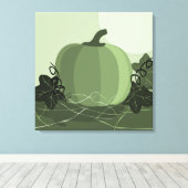 Square Green Pumpkin Kitchen Wall Decke Leinwanddruck (Insitu (Holzboden))
