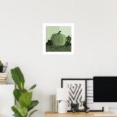 Square Green Pumpkin Kitchen Wall Decke Poster (Heimbüro)