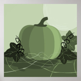 Square Green Pumpkin Kitchen Wall Decke Poster