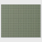 Square Green Textile Classic Modegeschenk Geschenkpapier (Flach)