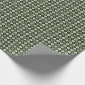 Square Green Textile Classic Modegeschenk Geschenkpapier (Ecke)