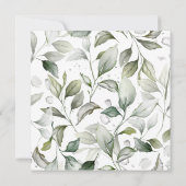 Square Greenery | Einladung zur Hochzeit von Wasse (Rückseite)