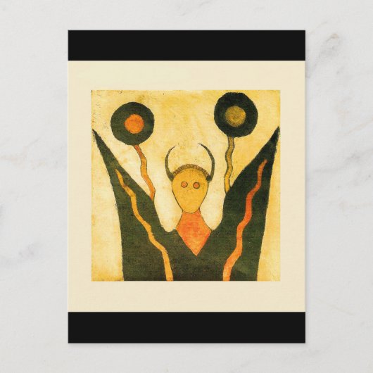 Square Hand Drum Native American Ceremonial Postkarte (Vorderseite)