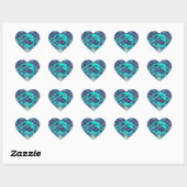 Square heart Gymnastics Dance Cheer Stickers (Blatt)