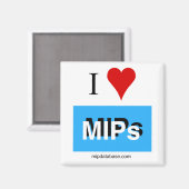 Square I Liebe MIPs Magnet mipdatabase logo (Vorderseite/Rückseite)